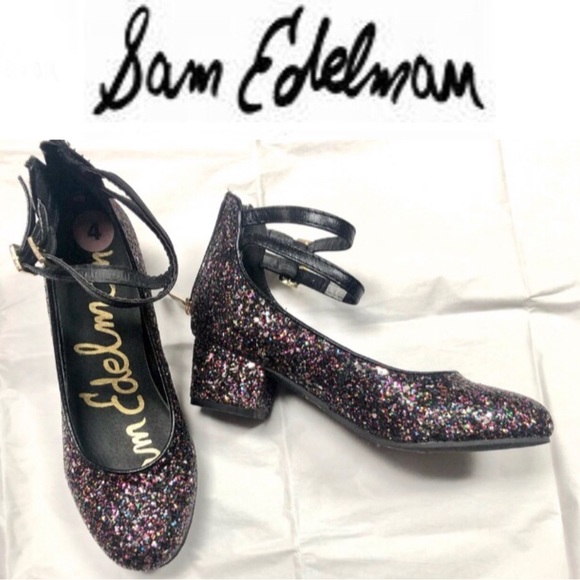 Sam Edelman Other - SAM EDELMAN junior/young girls allover sparkle dress shoes 2in heel size4 NWT👠